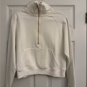 Women's Creamy White Half-Zip Sweatshirt and Sweatpants set NWT